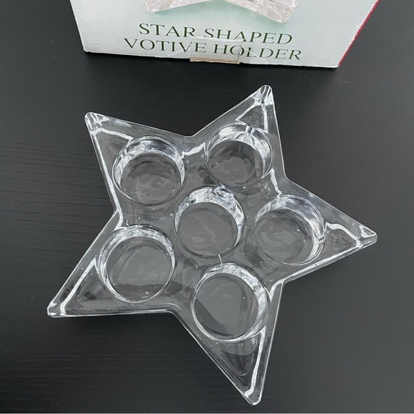Vintage Crystal Star Candle Holder For 6 Votive Candle. - Picture 2 of 3